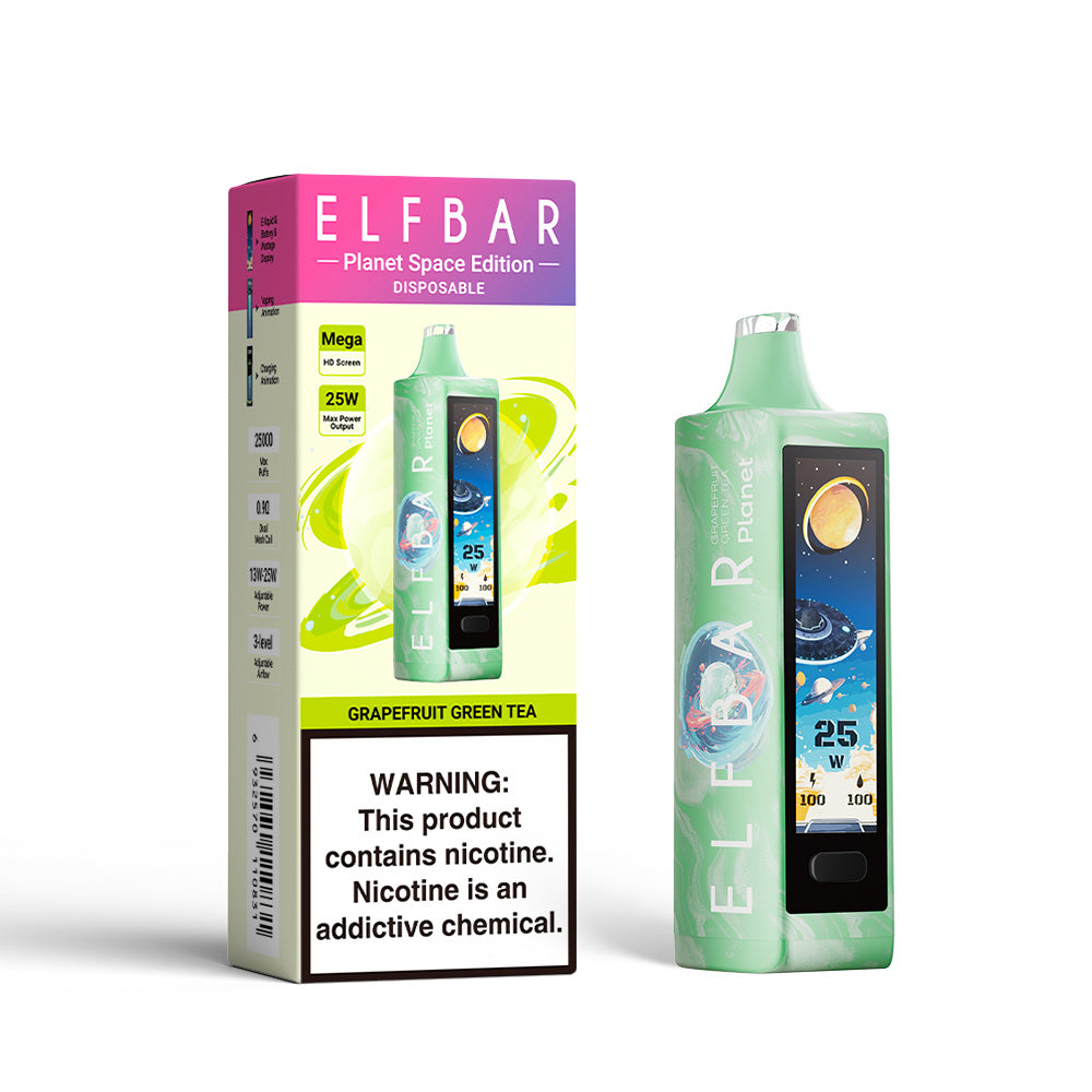 ELF BAR PLANET 25000 GRAPEFRUIT GREEN TEA 5% Újratölthető